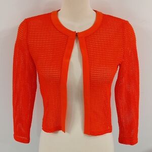 Joseph Ribkoff Orange Open Knit Cardigan
